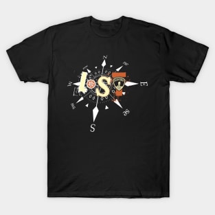 Compass Location Vintage Art Creative Design T-Shirt